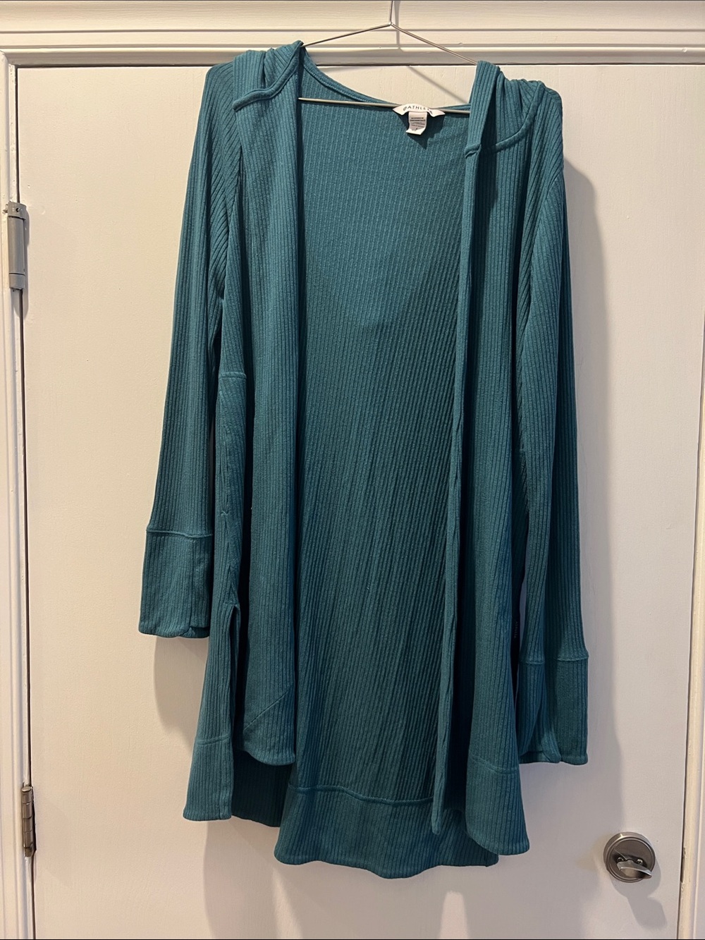 Athleta Ribbed Open Hooded Cardigan Sweater S Small